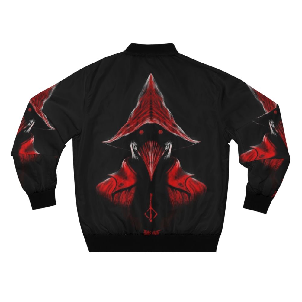 Bloodborne hunter bomber jacket with Eileen the Crow design - Back