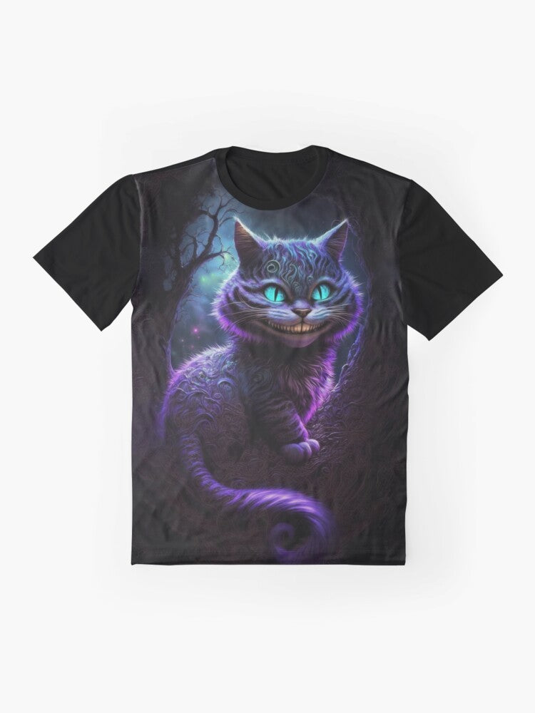 Cheshire Cat Abstract Graphic T-Shirt - Flat lay