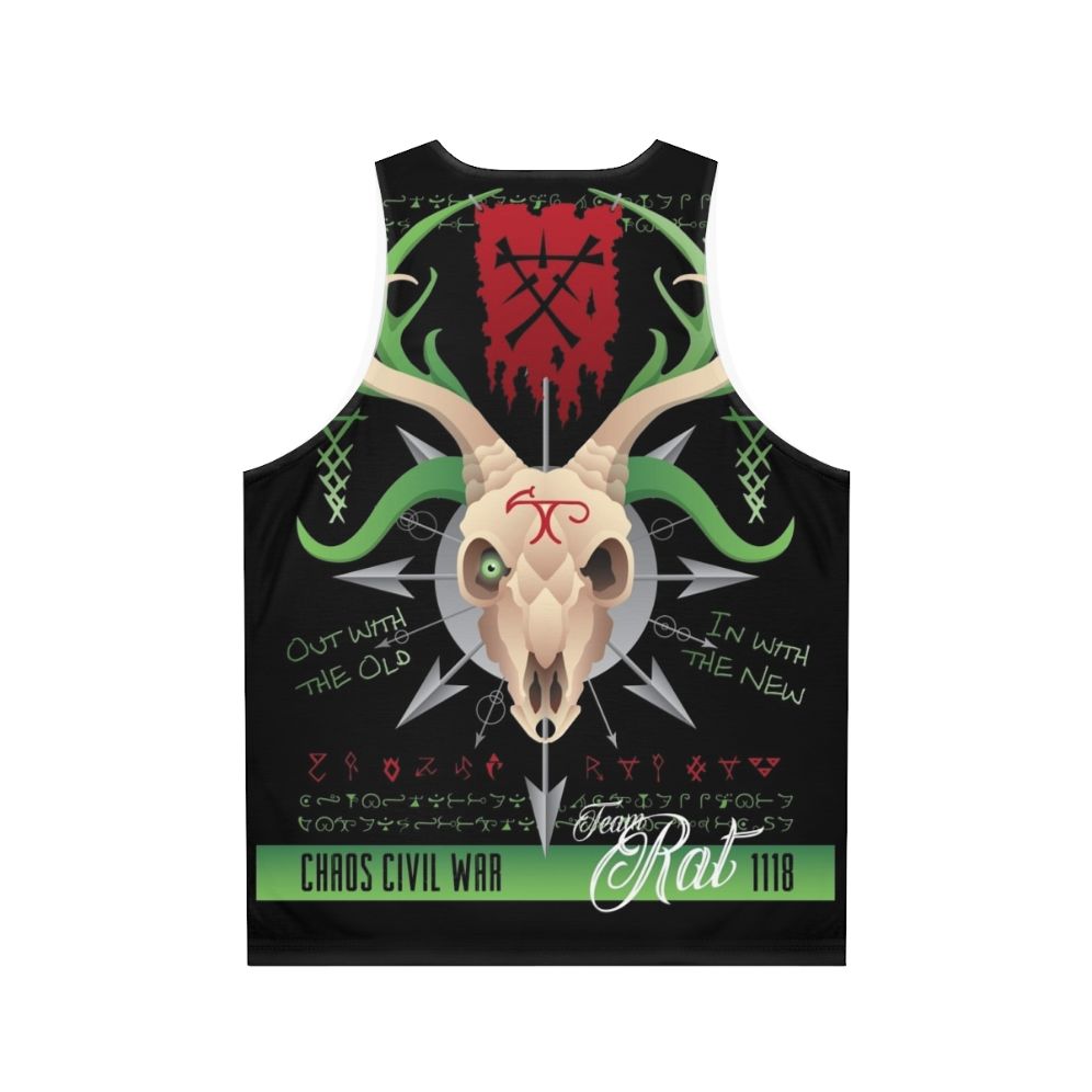 Chaos War Horned Rat Skaven Team Unisex Tank Top - Back