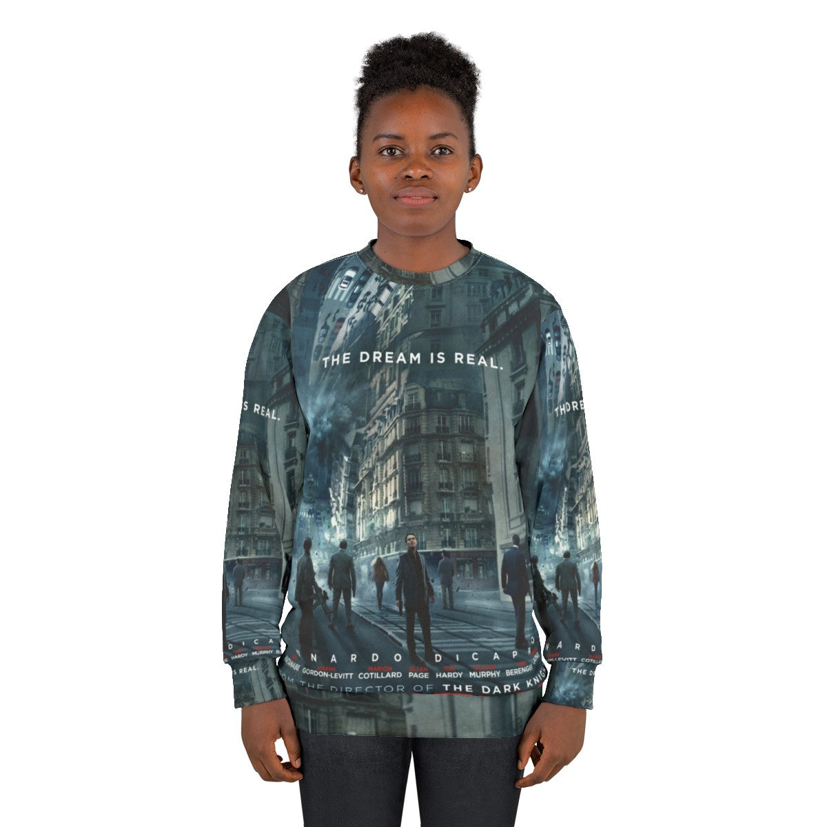 Inception Dream Sweatshirt featuring a graphic design inspired by the Christopher Nolan film - women