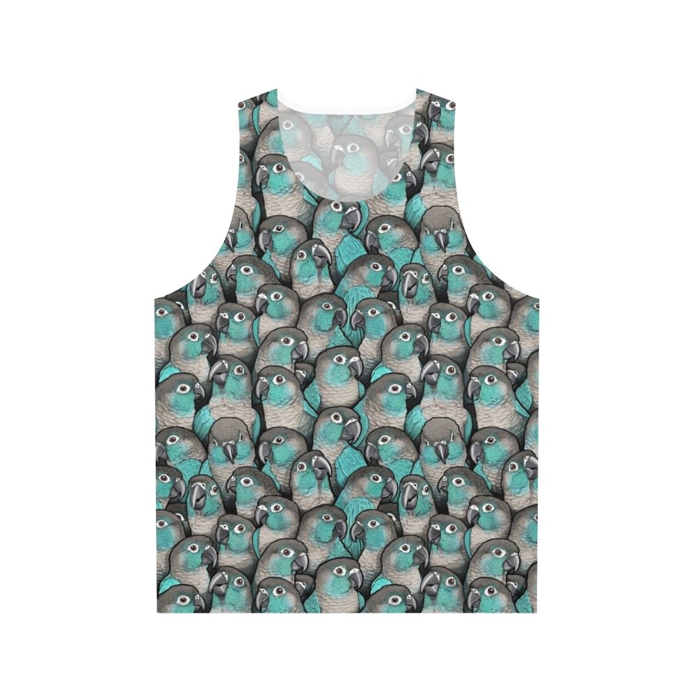 Turquoise green cheeked conure unisex tank top