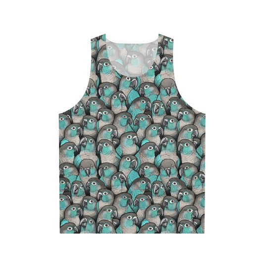 Turquoise green cheeked conure unisex tank top