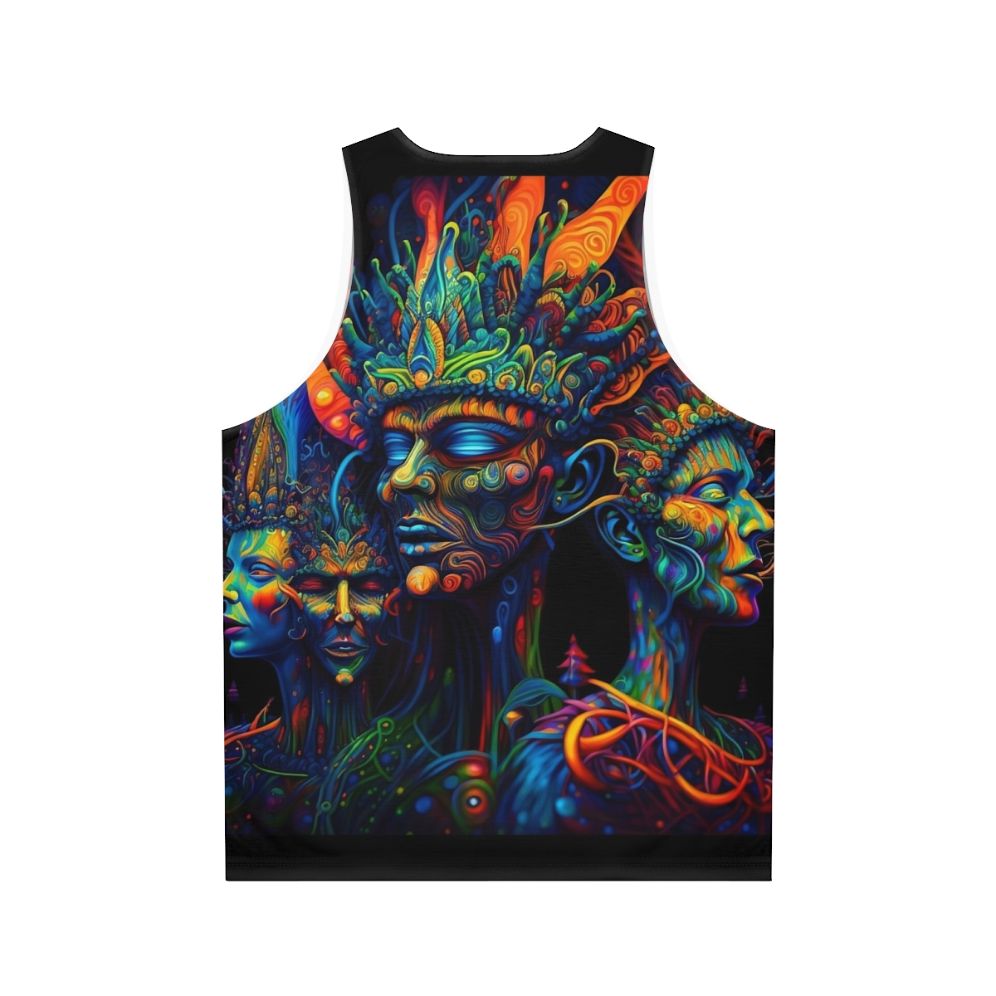 Trippy psychedelic DMT elf unisex tank top - Back