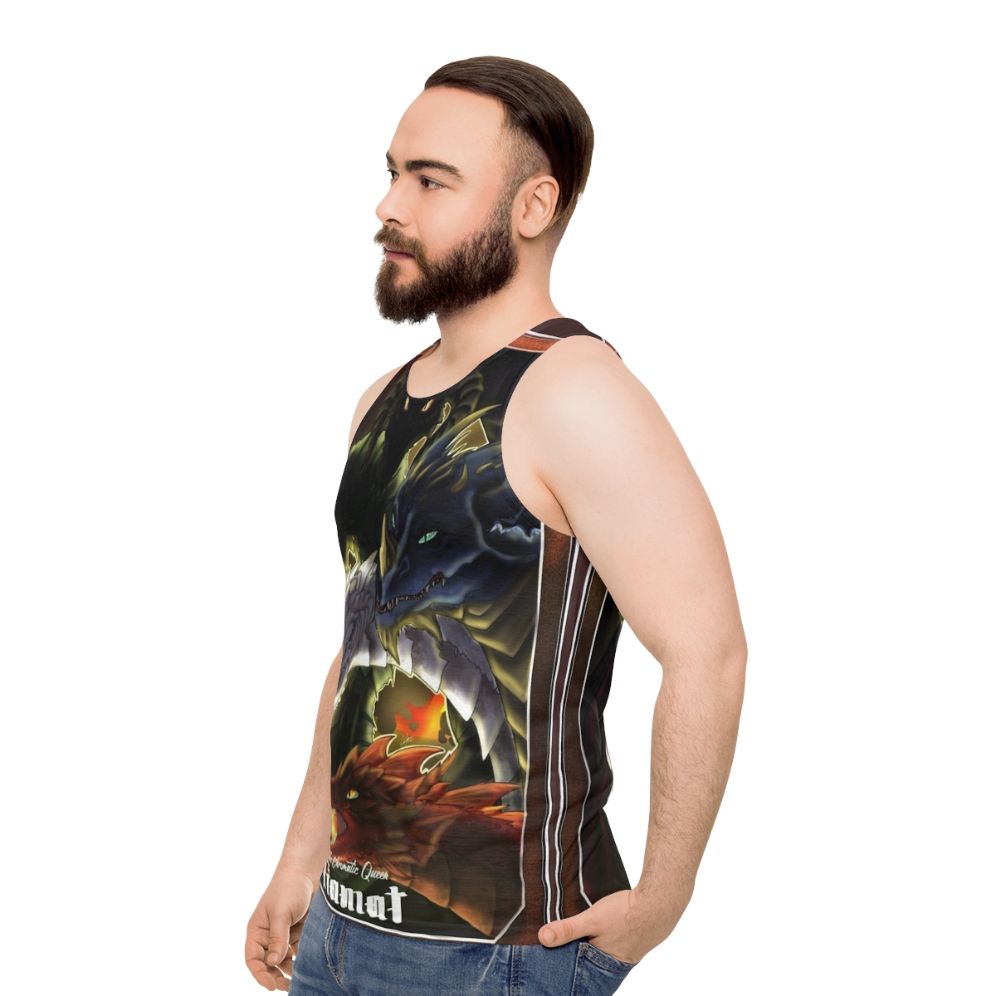 Tiamat the Chromatic Queen Unisex Tank Top - men side