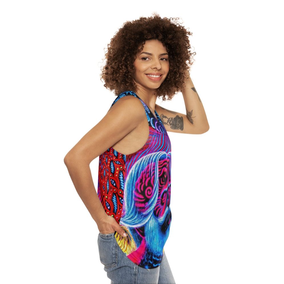 Psychedelic Rock Unisex Tank Top - women side