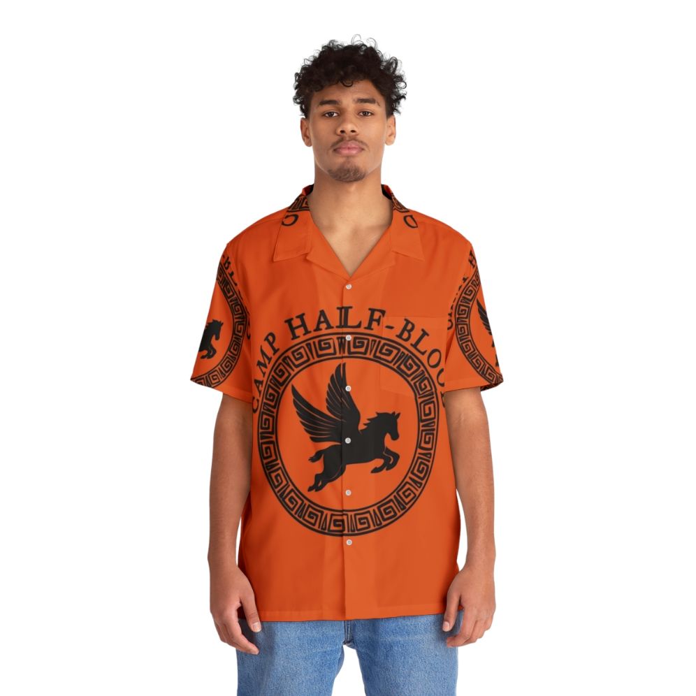 Camp Half Blood Hawaiian Shirt with Logo - People Front