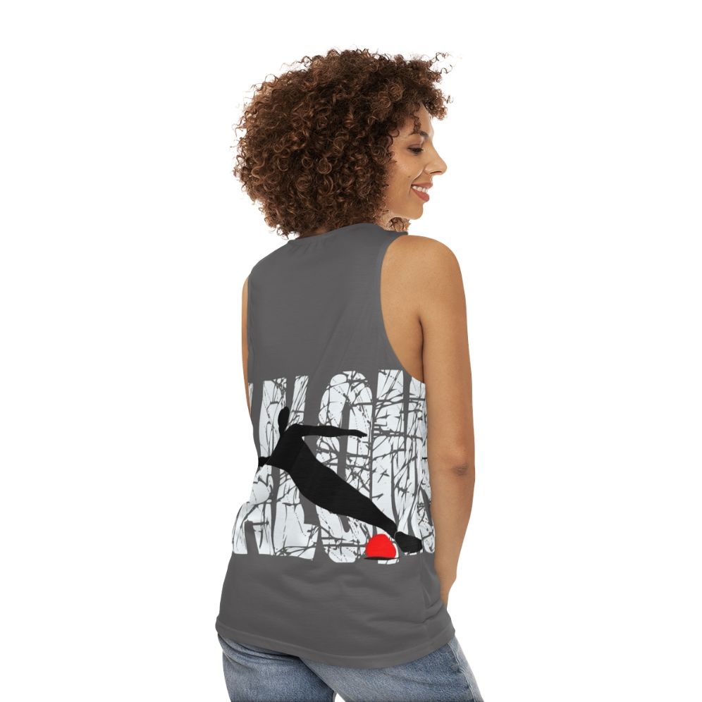 Slalom water skier unisex tank top - women back