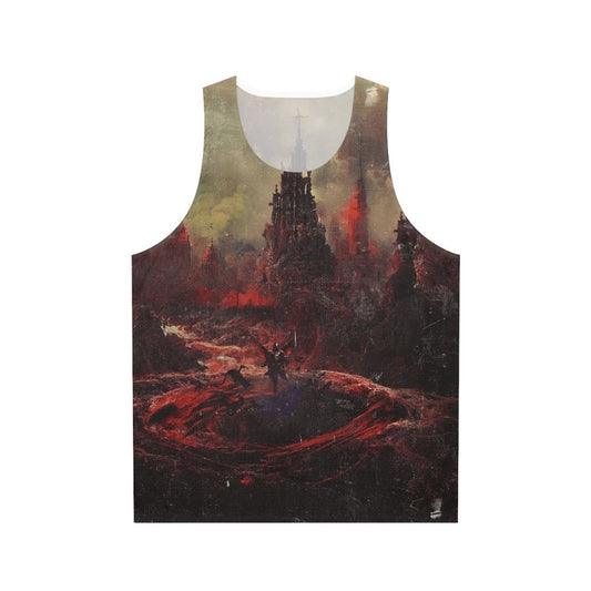 Minimalist heavy metal unisex tank top design