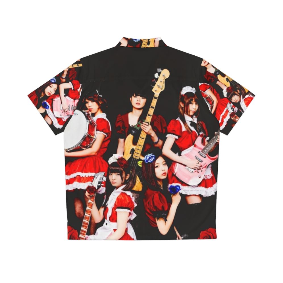 Band Maid Red Flower Hawaiian Shirt - Back