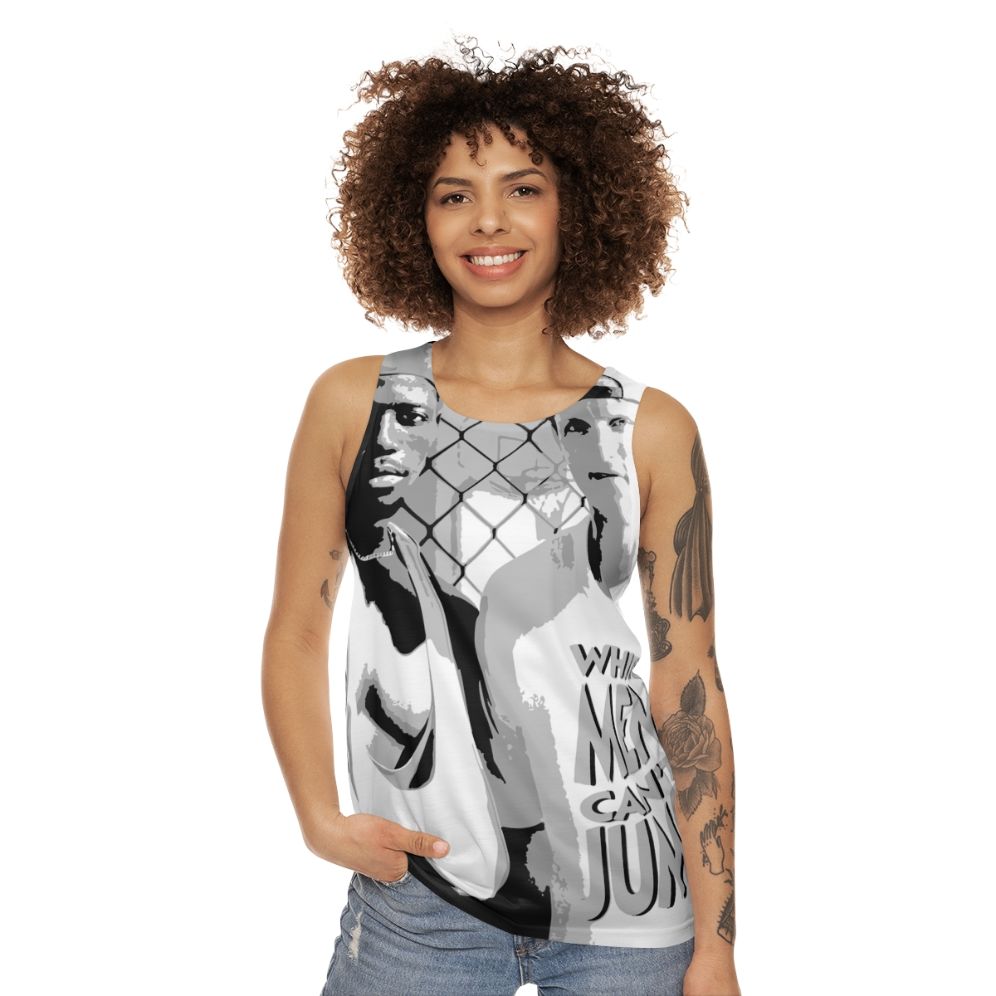 White Men Can't Jump Stencil Style Unisex Basketball Tank Top - women