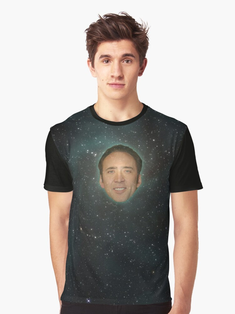 Nicolas Cage - Our Lord of the COSMOS Graphic T-Shirt - Men