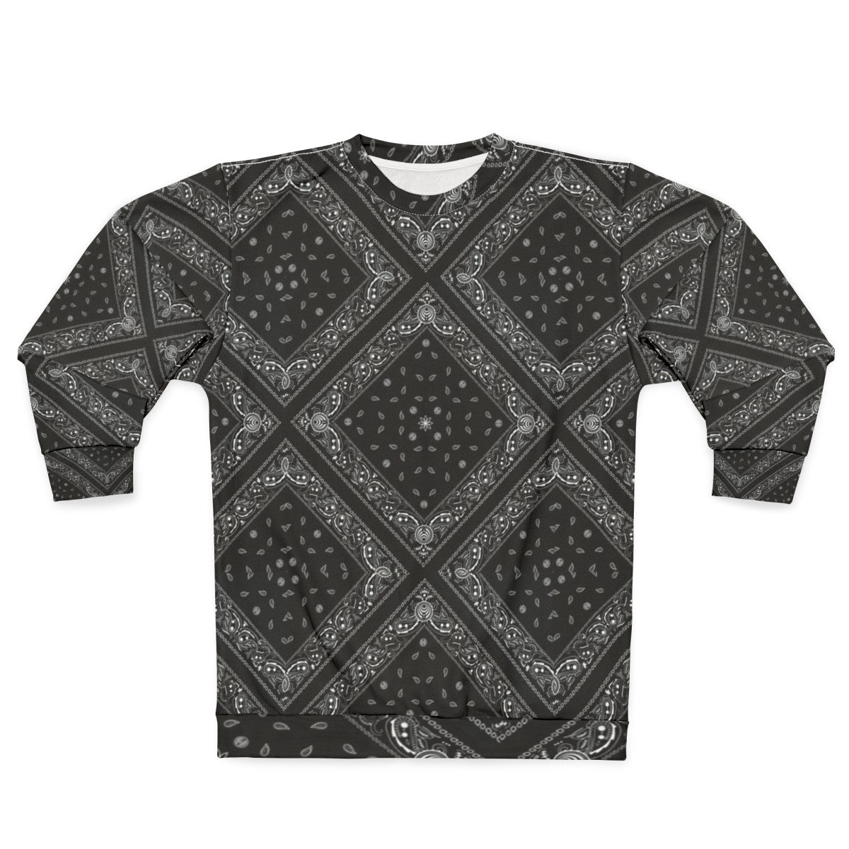 Black Bandana Print Sweatshirt