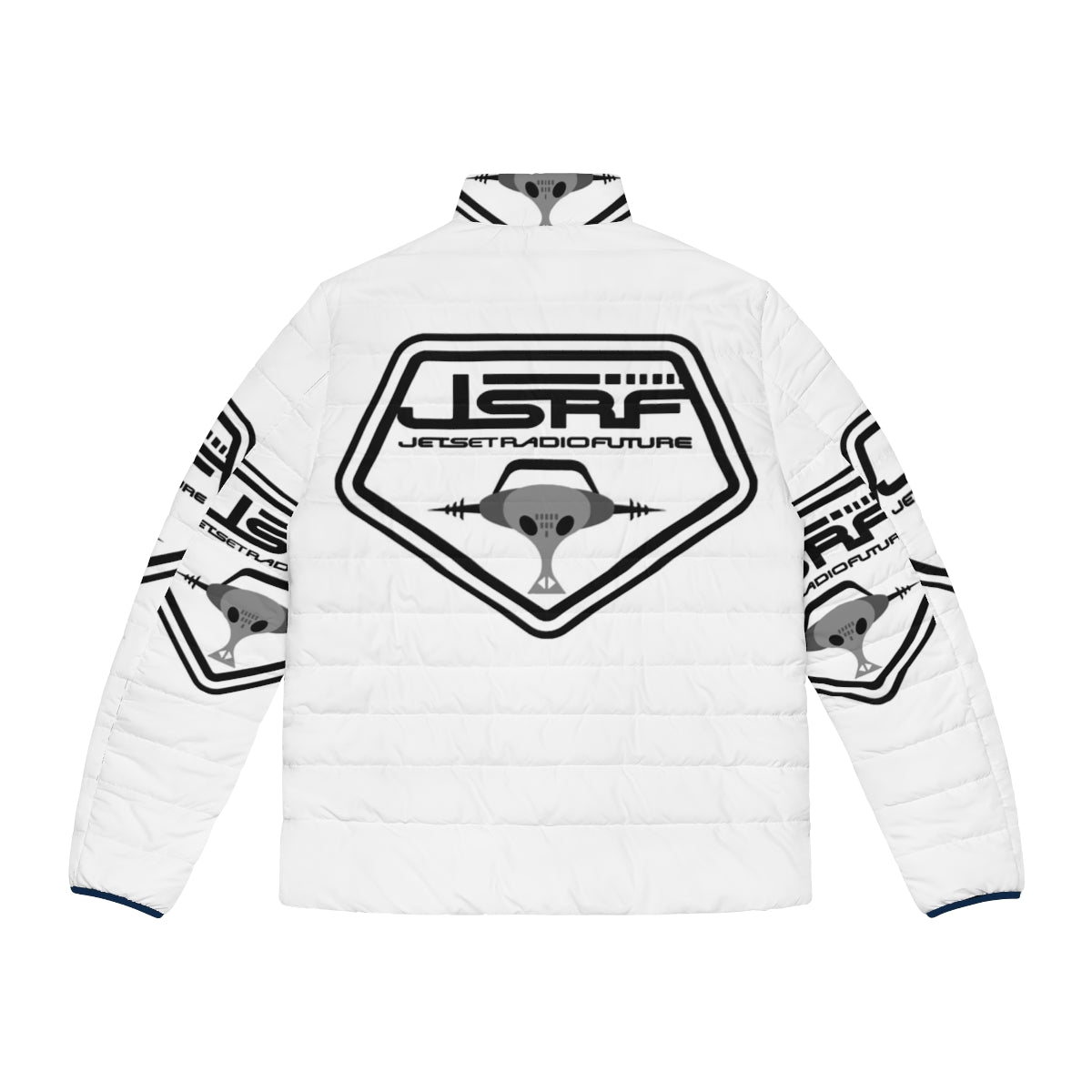 Jet Set Radio Future logo puffer jacket featuring graffiti-inspired design - Back