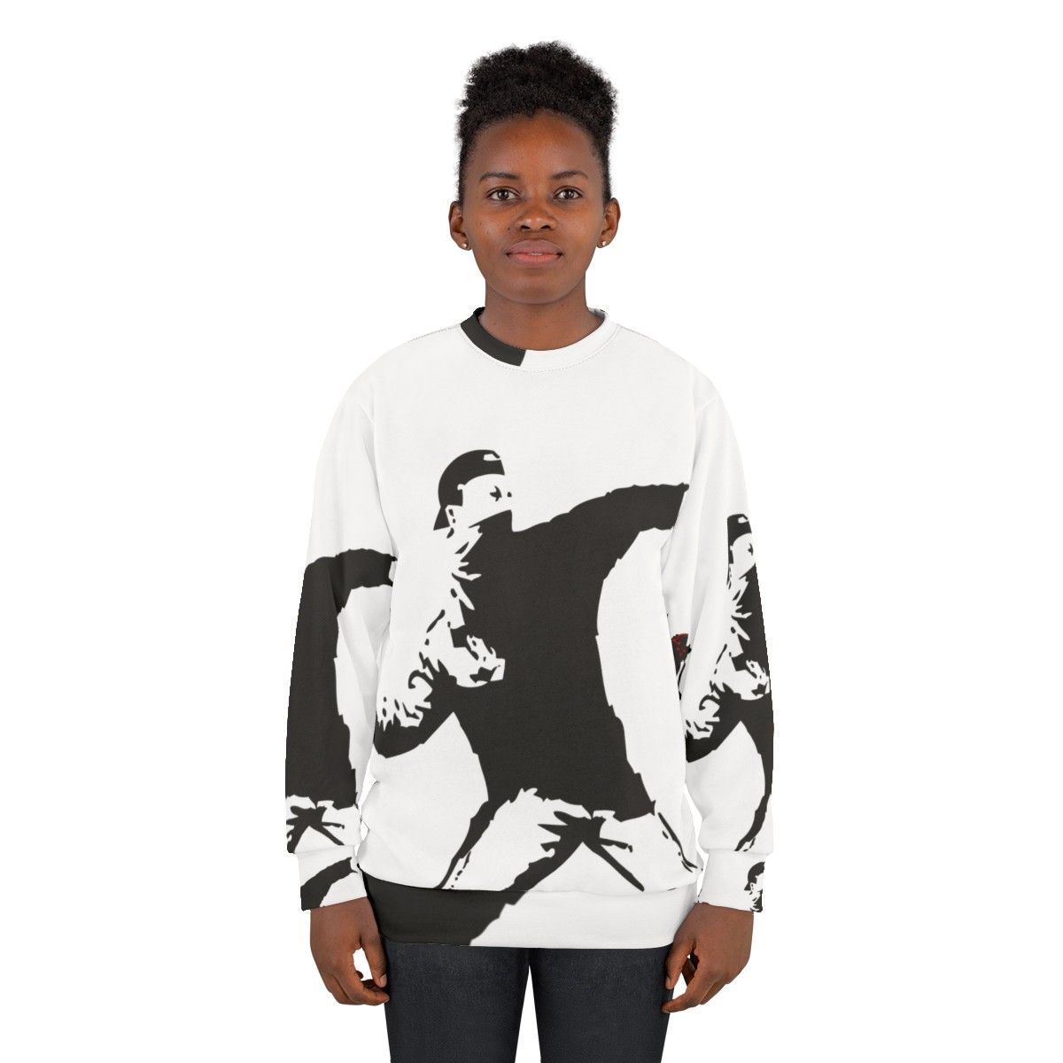 Banksy Flower Thrower Sweatshirt - women