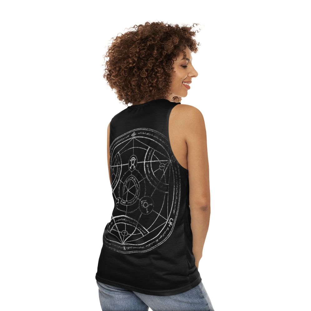 Fullmetal Alchemist Human Transmutation Circle Chalk Tank Top - women back