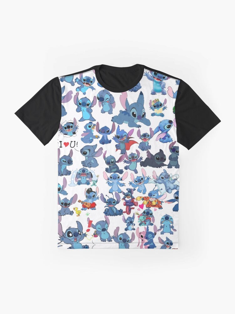 Lilo & Stitch graphic t-shirt featuring the Disney character Stitch in a cute and relatable design - Flat lay