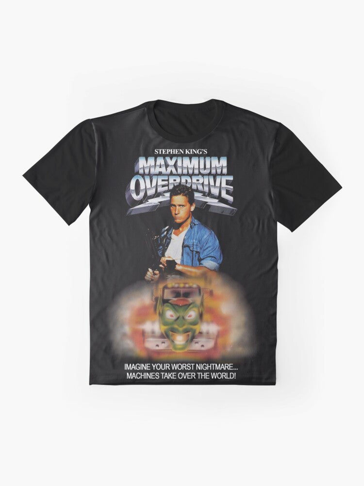 Maximum Overdrive (1986) horror cult classic graphic t-shirt - Flat lay