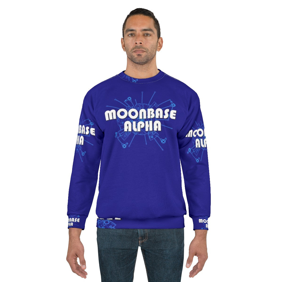 Space 1999 Moonbase Alpha Diagram Retro Sweatshirt - men