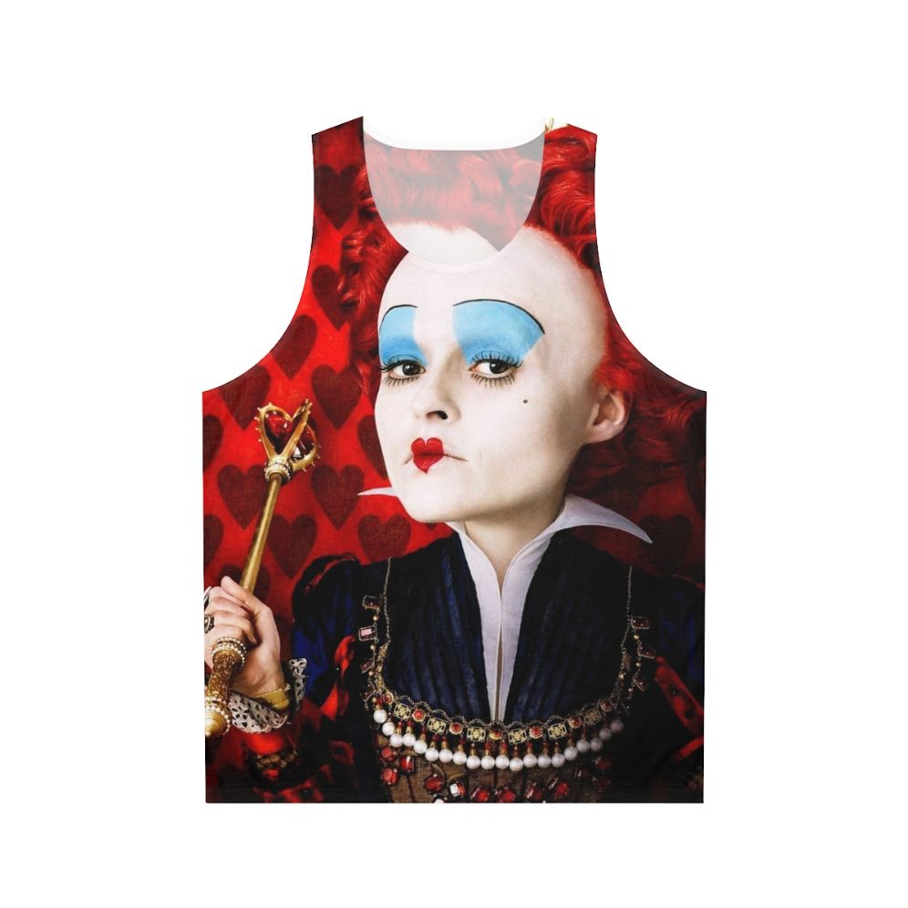 Queen of Hearts unisex tank top with heart print design