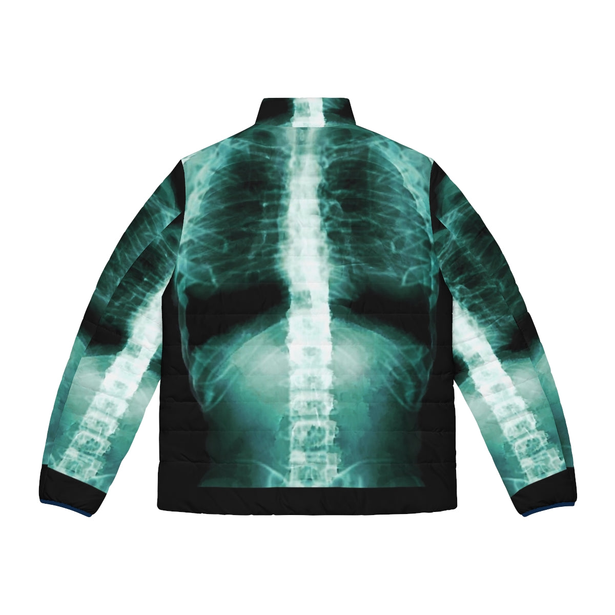 Xray puffer jacket with detailed skeleton bones and rays design - Back