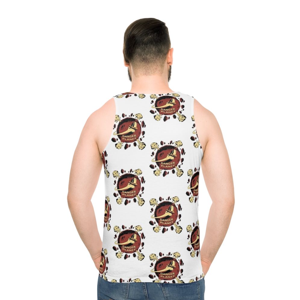 Danger Planet Logo Unisex Tank Top - men back