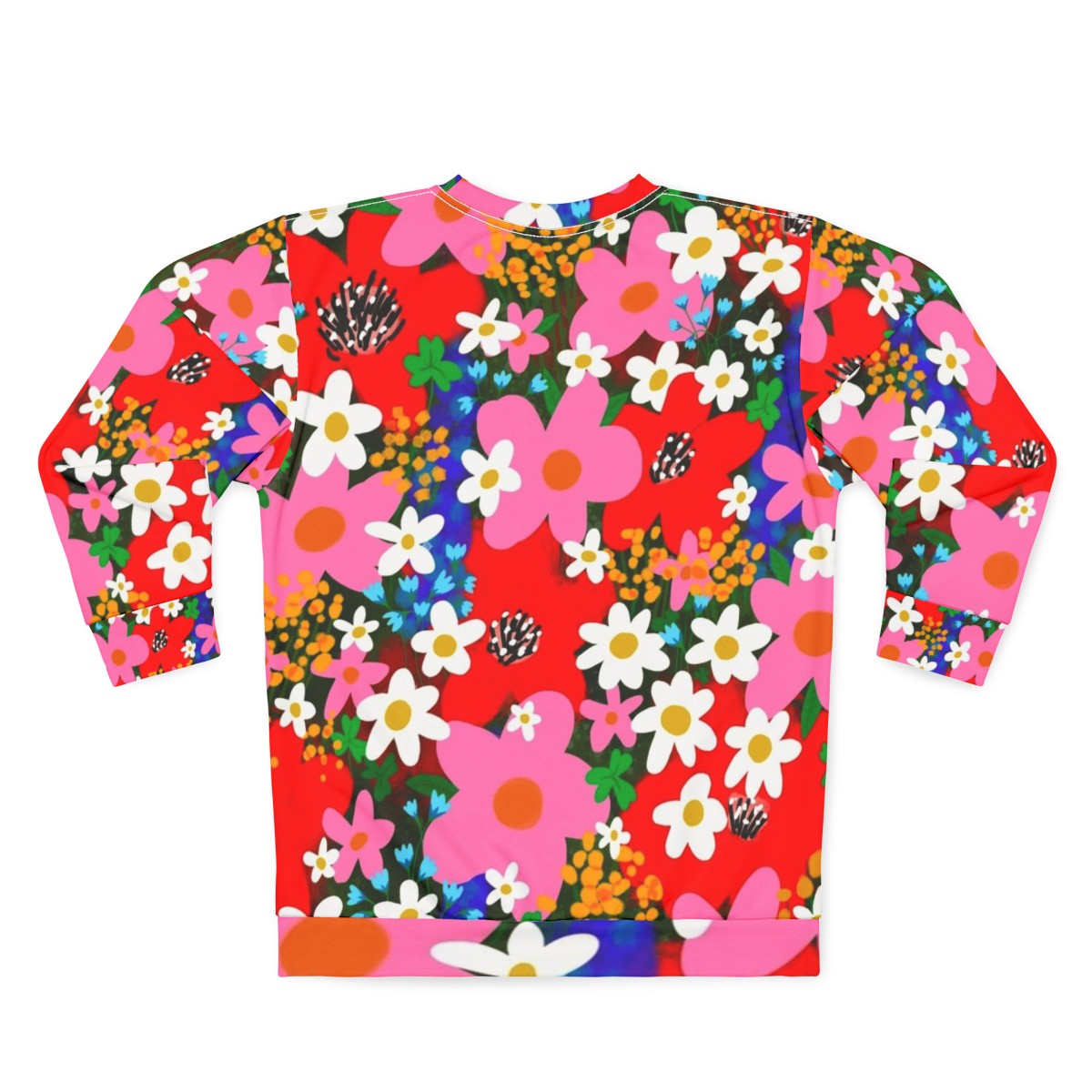 Flower Power Floral Sweatshirt - Back