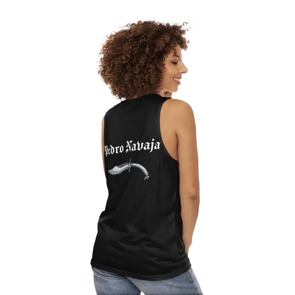 Salsa music inspired unisex latin tank top - women back