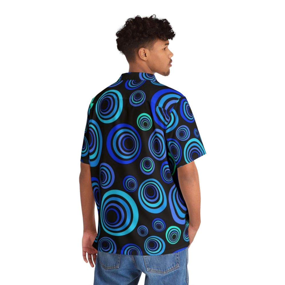 Retro Hawaiian Shirt with Vibrant Abstract Pattern - People Back