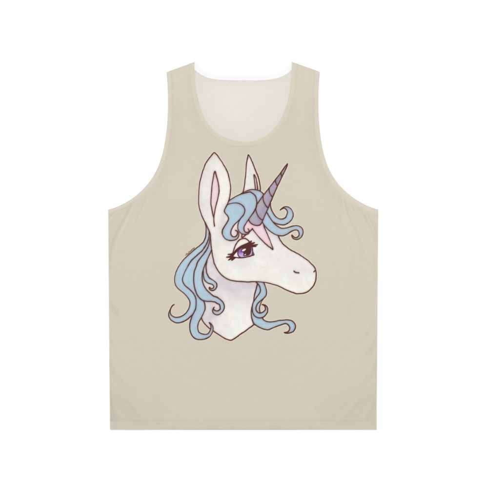 The Last Unicorn Unisex Graphic Tank Top featuring Lady Amalthea