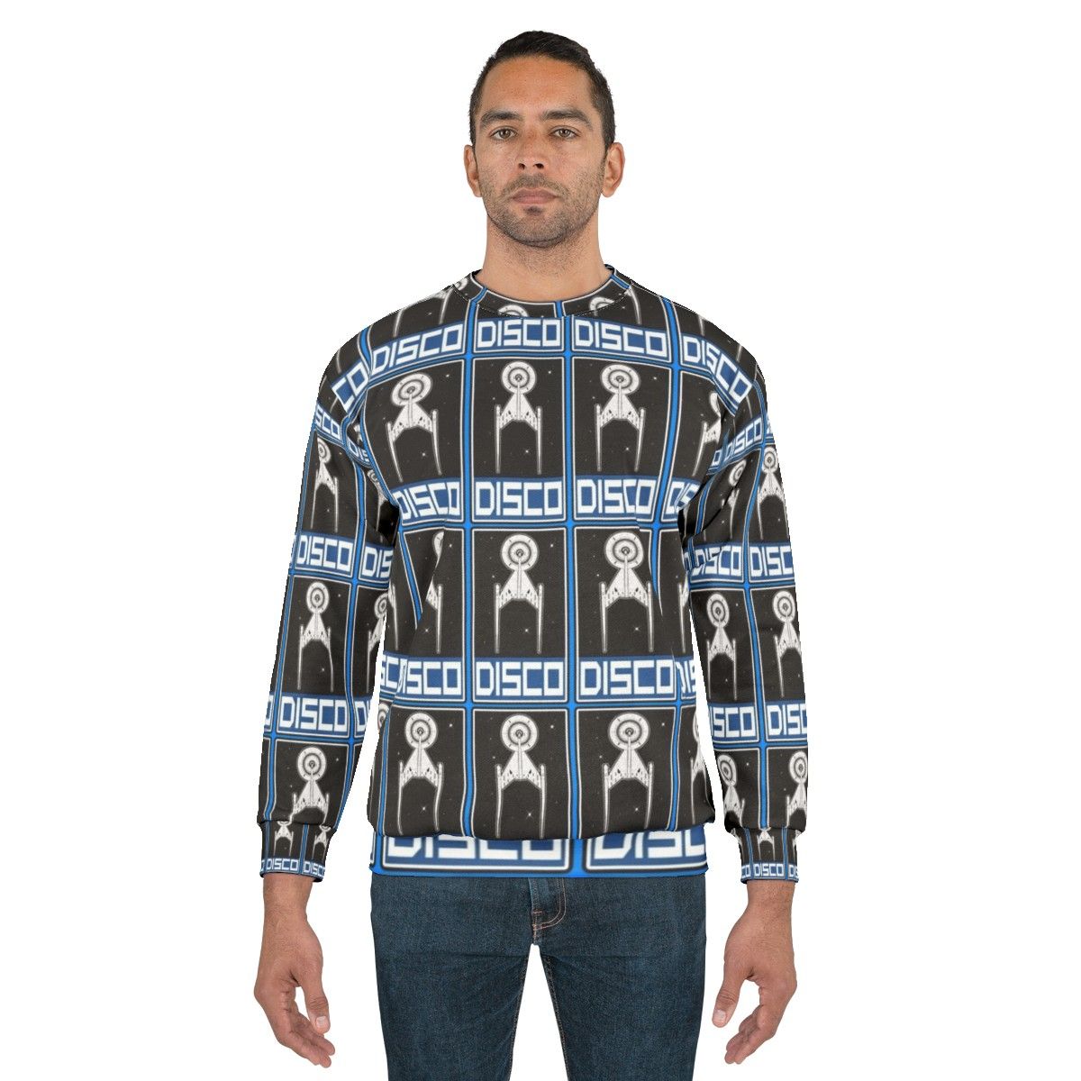 Classic Disco Blue Star Trek Sweatshirt - men