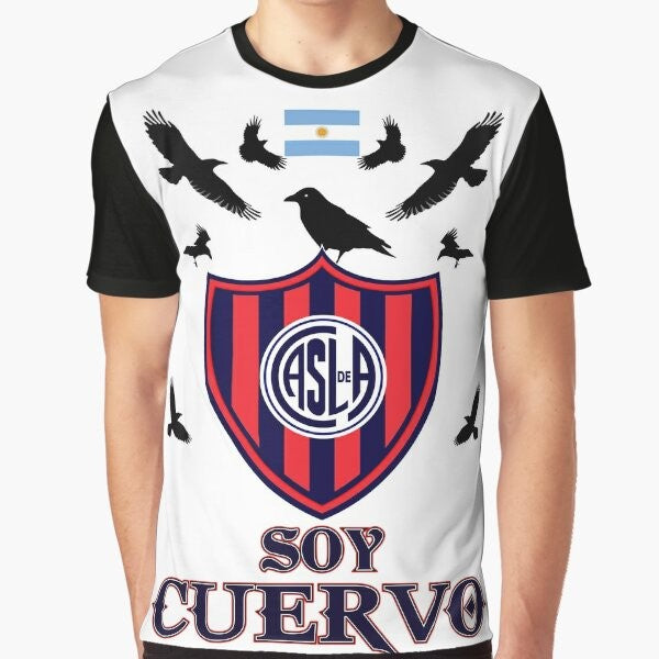 San Lorenzo Argentina Raven Graphic T-Shirt