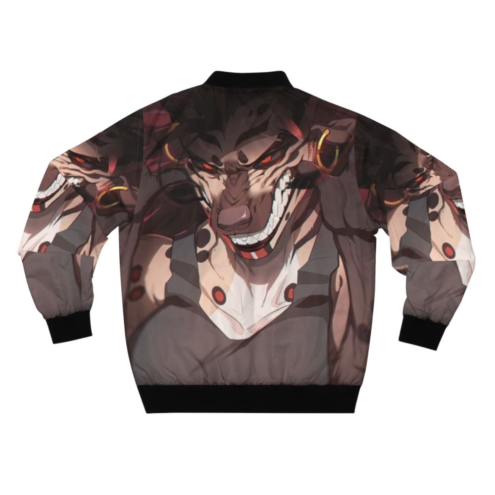 Furry bomber jacket with hyena print design - Back