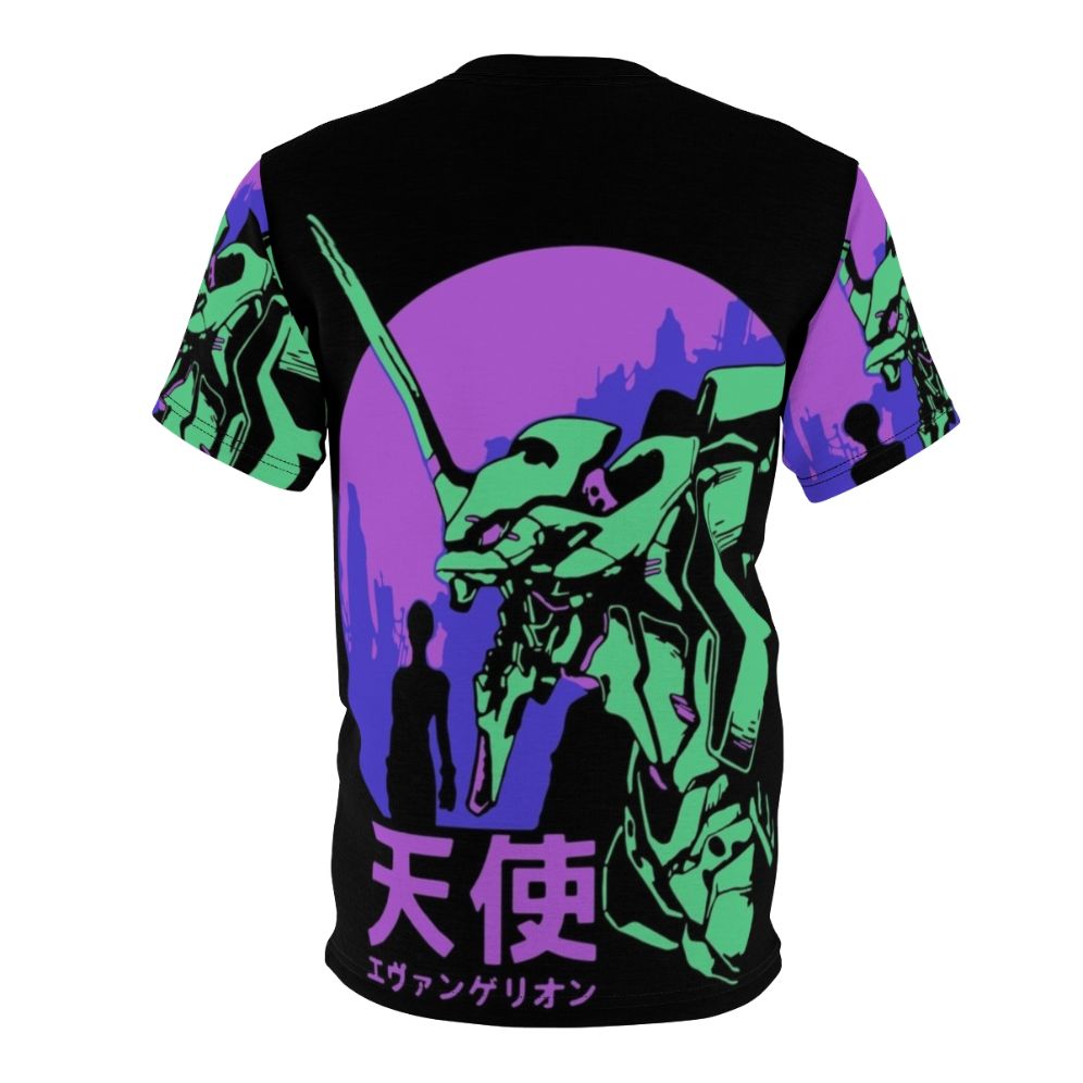 Neon Genesis Evangelion inspired t-shirt featuring a retro, vintage-style design with the iconic Eva Unit 01 mech - Back