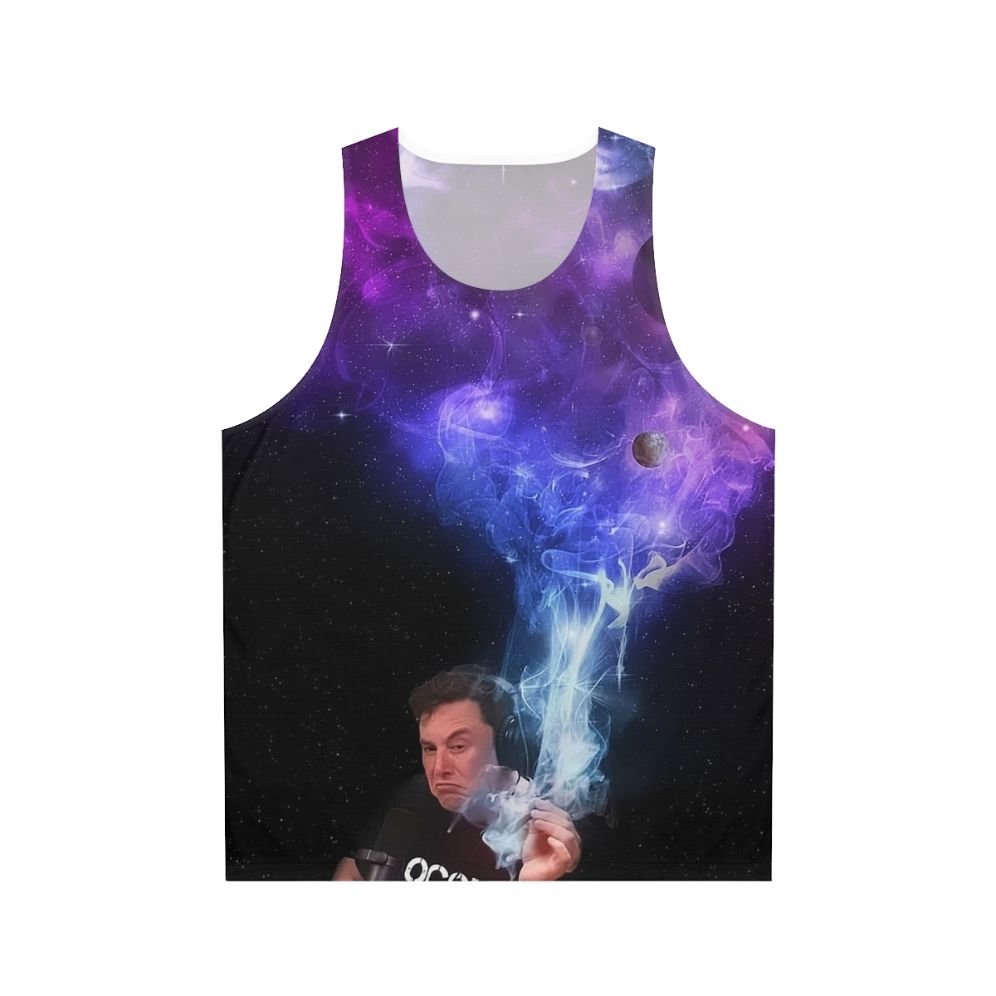 Elon Musk Smoking the Universe Unisex Tank Top