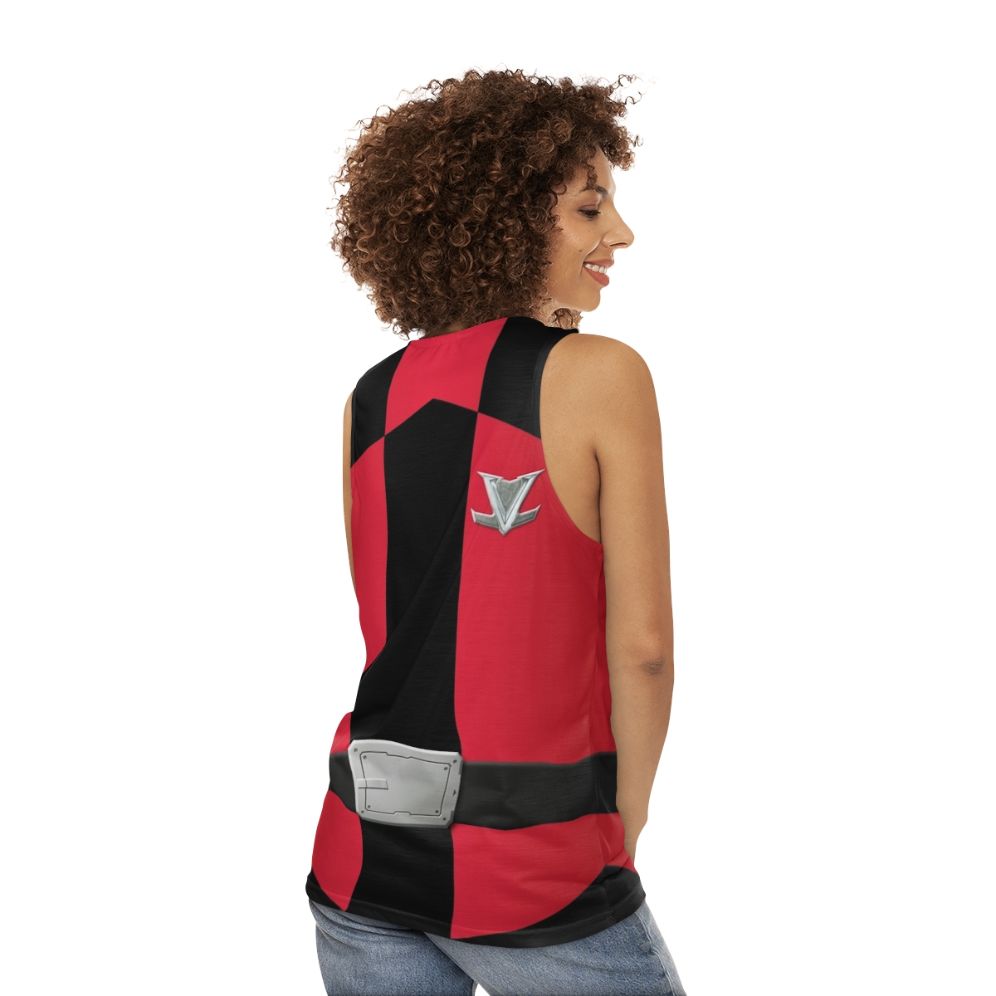 Lupin Red Superhero Unisex Tank Top - women back