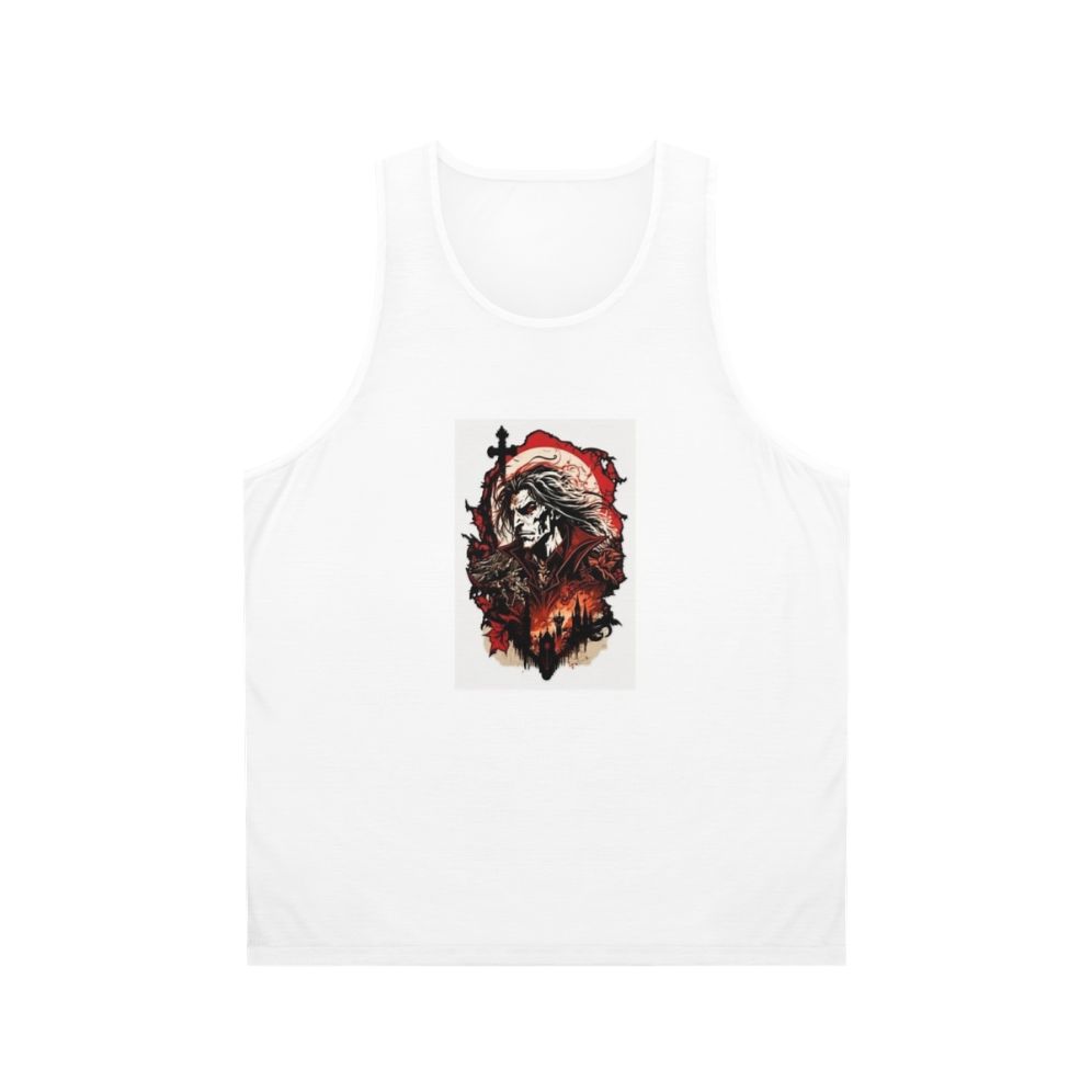 Dracula Castlevania horror gamer unisex tank top