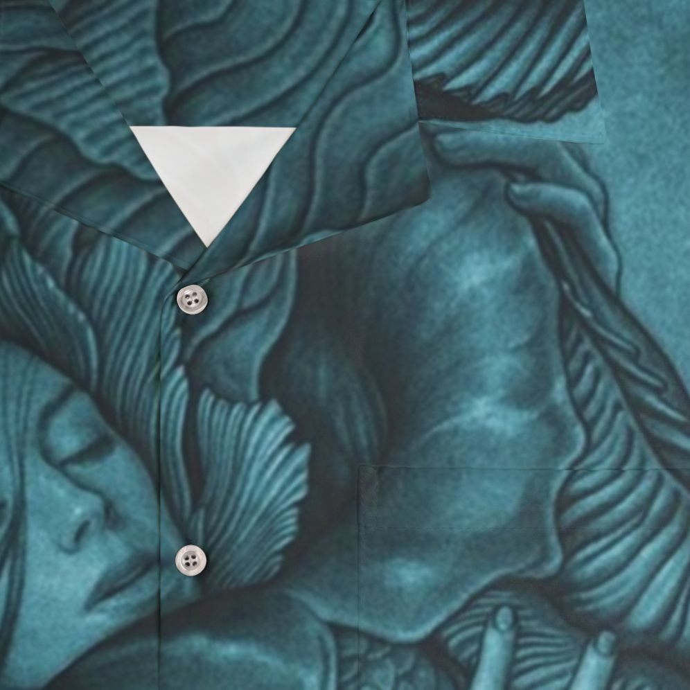 The Shape of Water Inspired Science Fiction Hawaiian Shirt - Detail