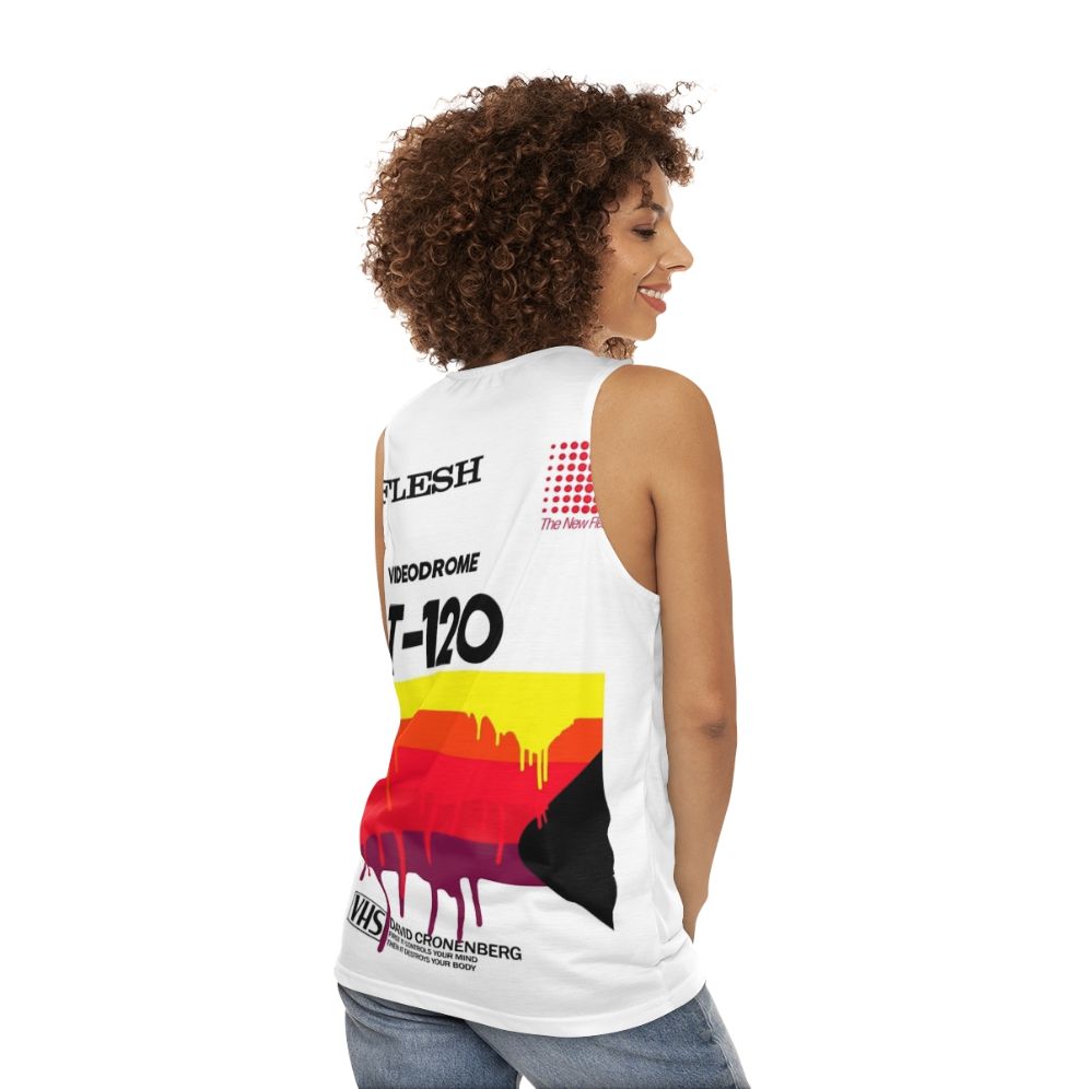 Videodrome cult classic 80s unisex tank top - women back