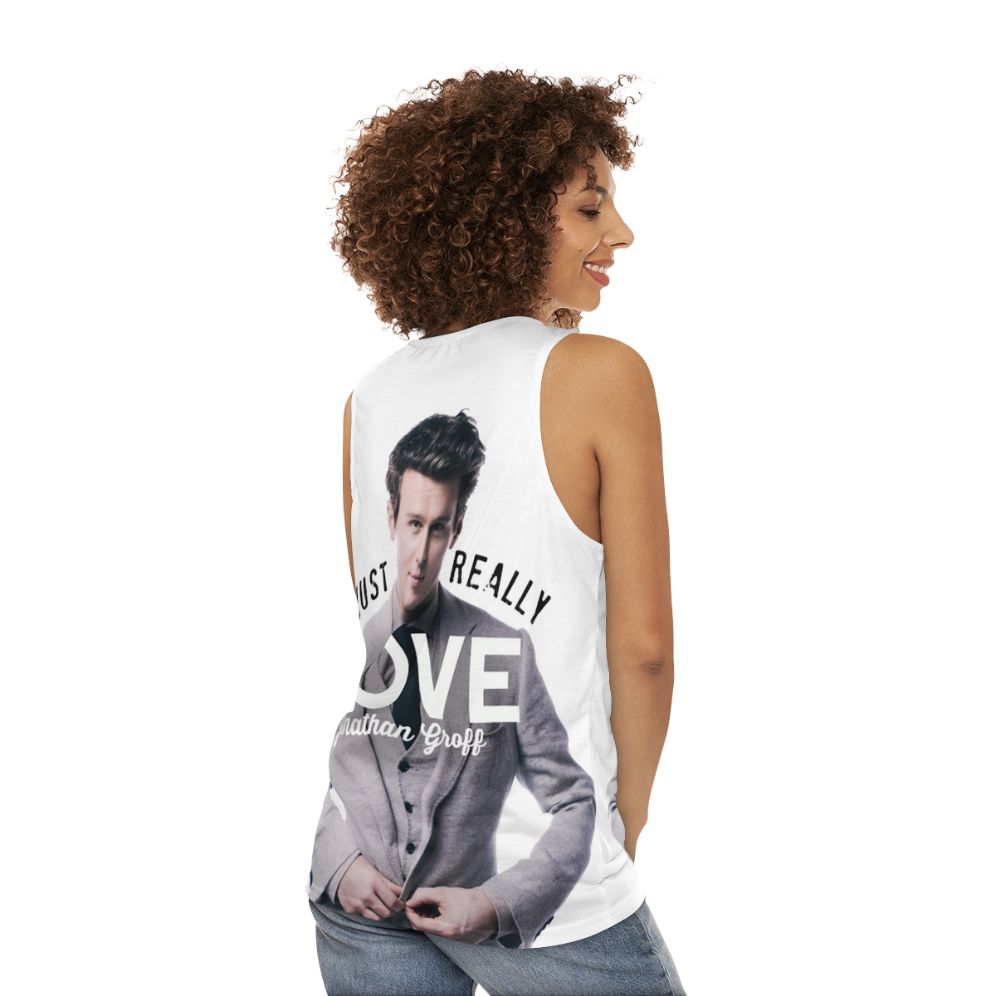 Unisex I Love Jonathan Groff Tank Top - women back