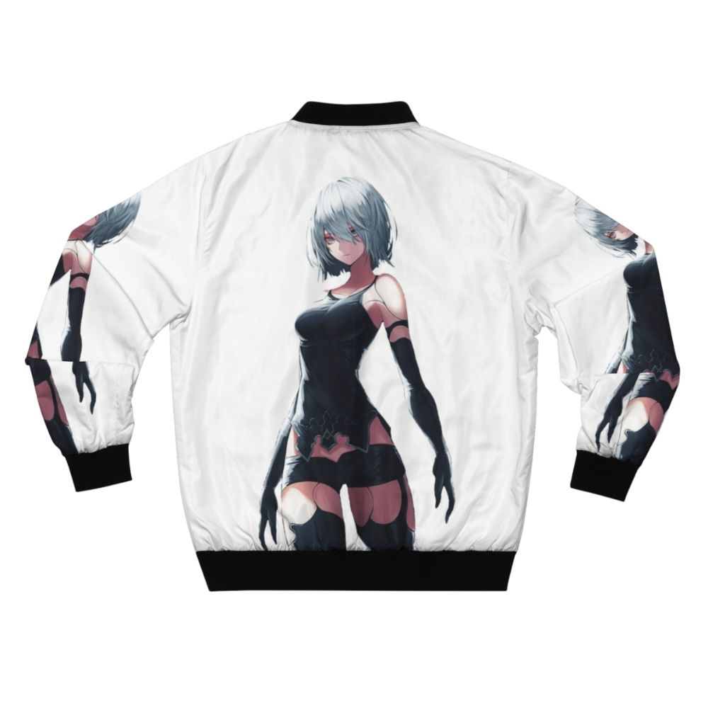 "Nier Automata YoRHa Type A No.2 Bomber Jacket with an android design" - Back