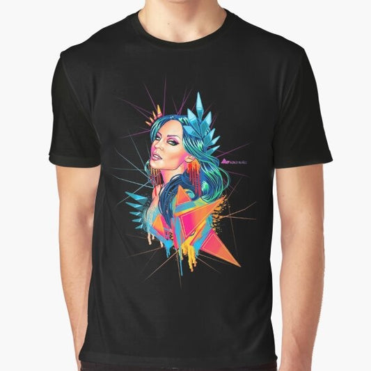 Kylie Minogue Neon Goddess Graphic T-Shirt