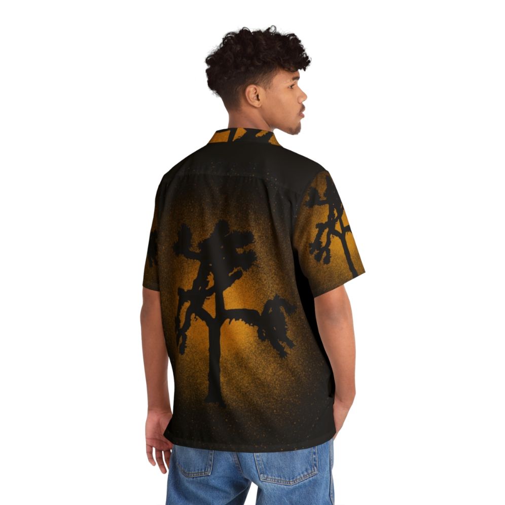 30th anniversary U2 Joshua Tree gold Hawaiian shirt - Flat lay