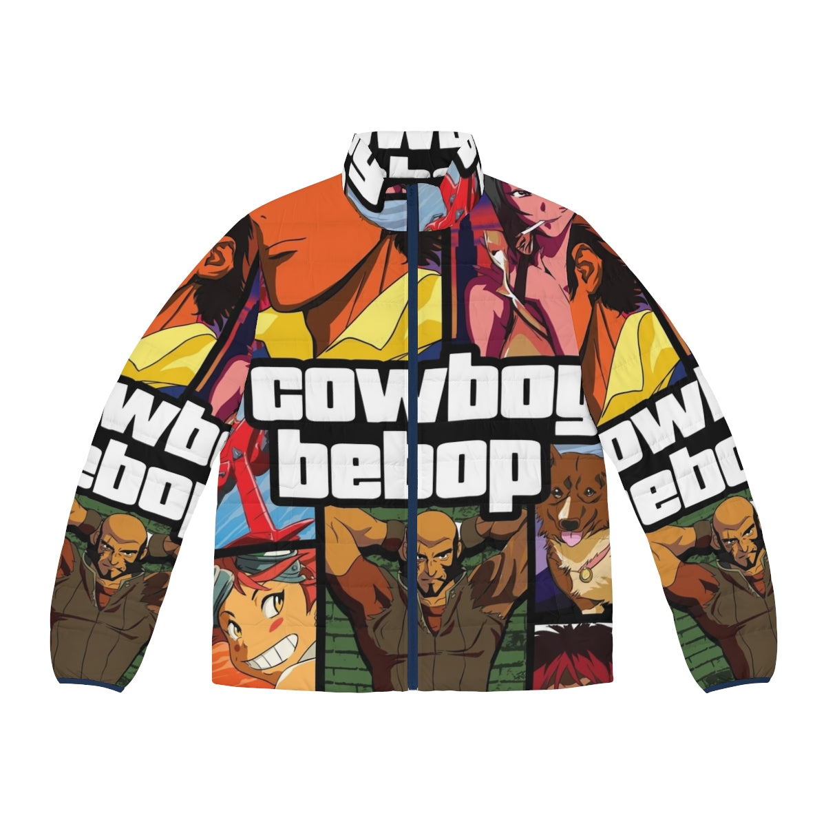 Bop It Extreme Retro Puffer Jacket in colorful design