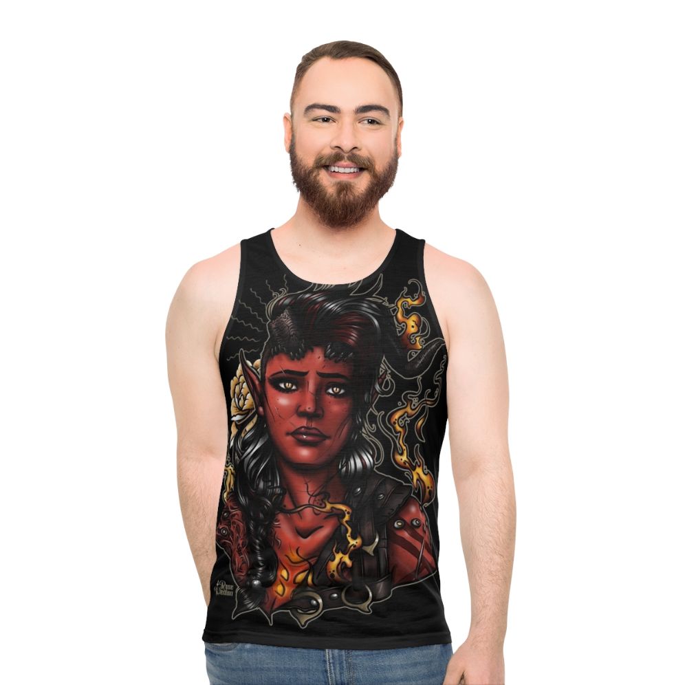 Baldur's Gate 3 Karlach Demon Unisex Tank Top - men