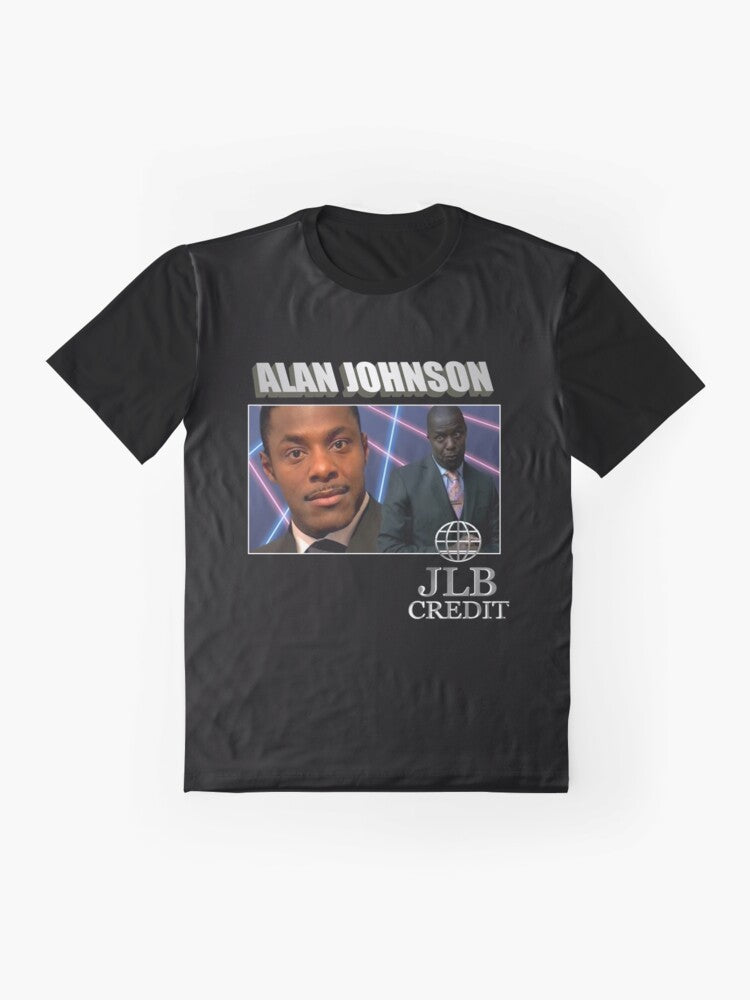 Peep Show Alan Johnson 90s Tribute Graphic T-Shirt - Flat lay