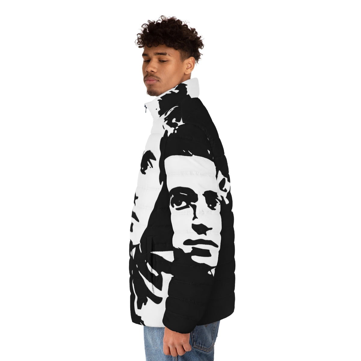 Antonio Gramsci inspired neo-marxist 2 puffer jacket - men side left