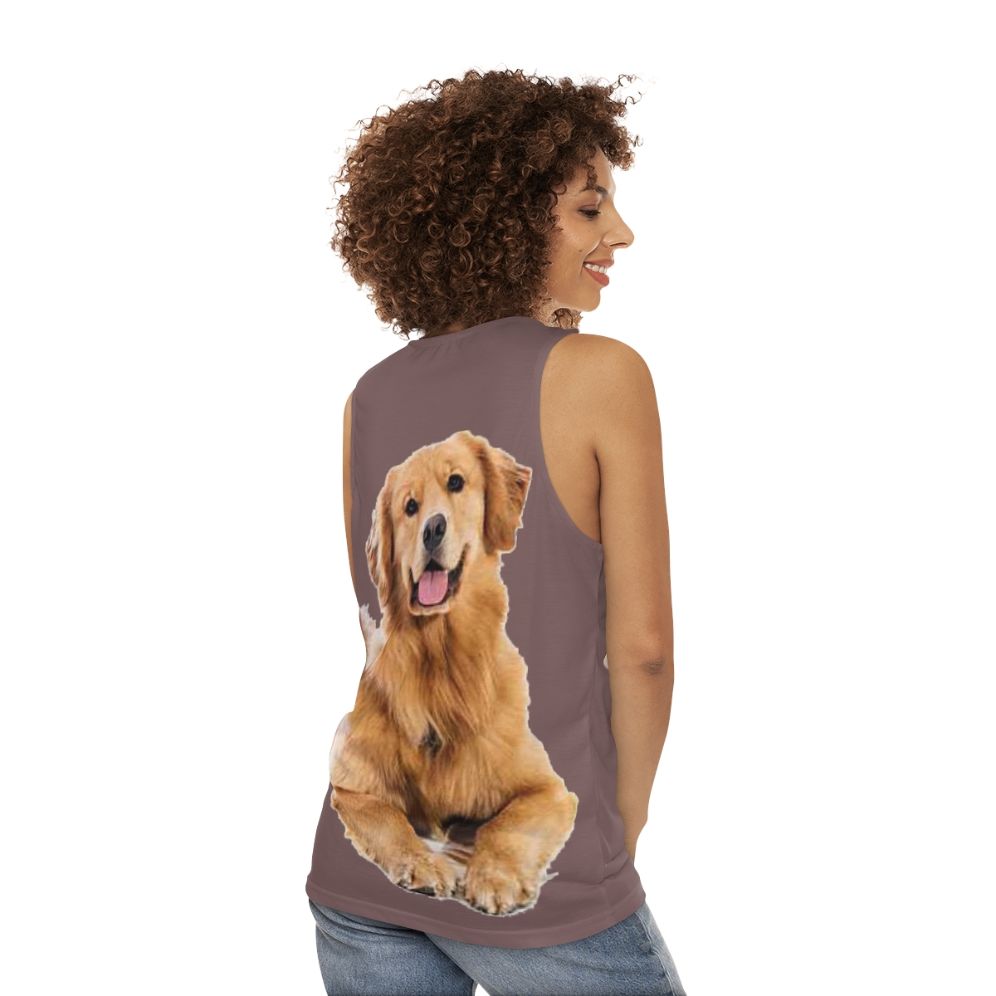 Golden Retriever Unisex Tank Top - women back