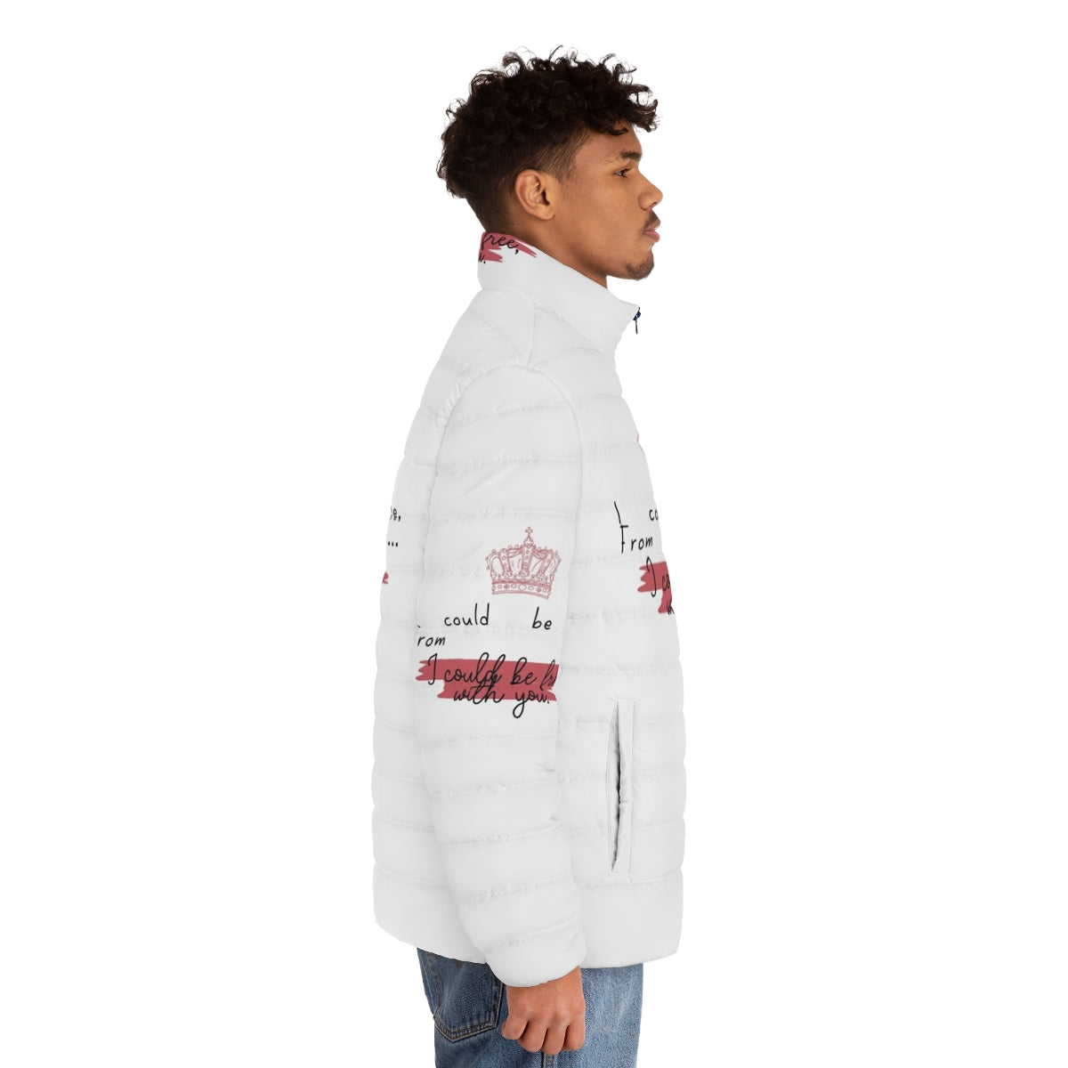 Young Royals Inspired Puffer Jacket Featuring Prince Wilhelm and Simon - men side right