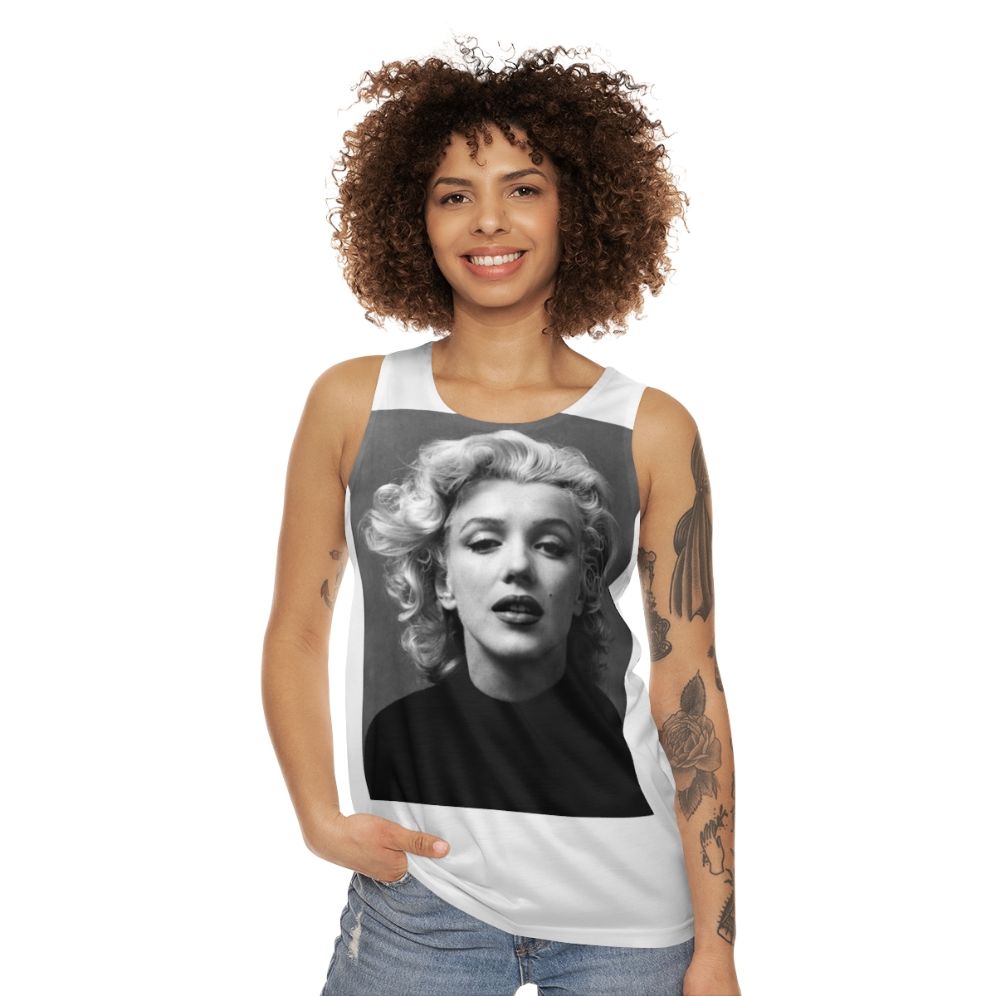 Vintage Marilyn Monroe Black and White Unisex Tank Top - women