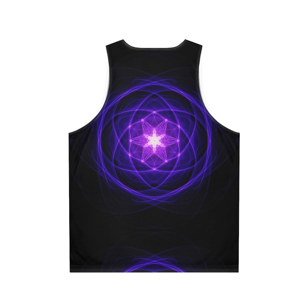 Unisex tank top with sacred geometry and energetic design - Back